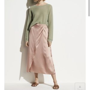 Vince wrap silk skirt